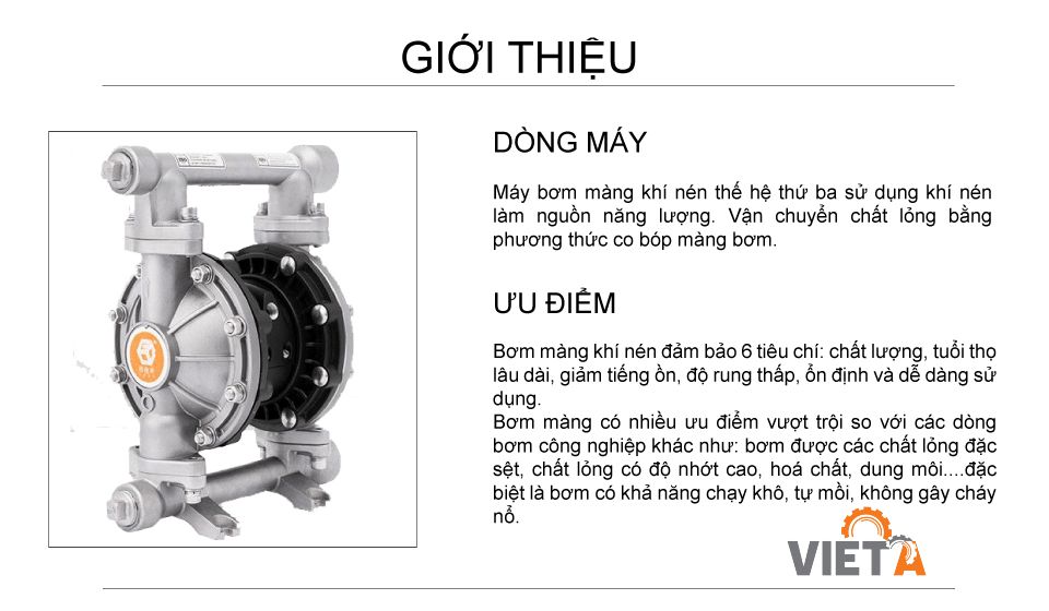 Bơm màng GODO QBY3-25P thân Inox