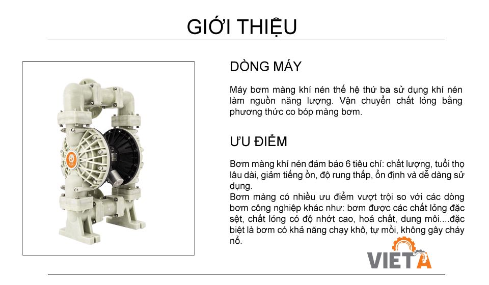 Bơm màng GODO QBY3-80S thân nhựa