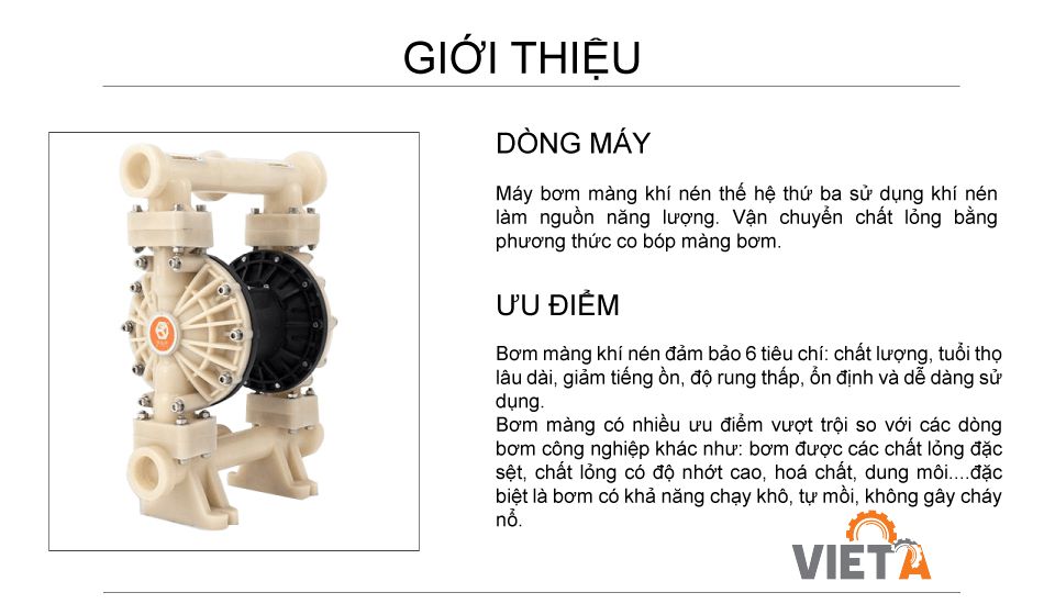 Bơm màng GODO QBY3-65F thân teflon