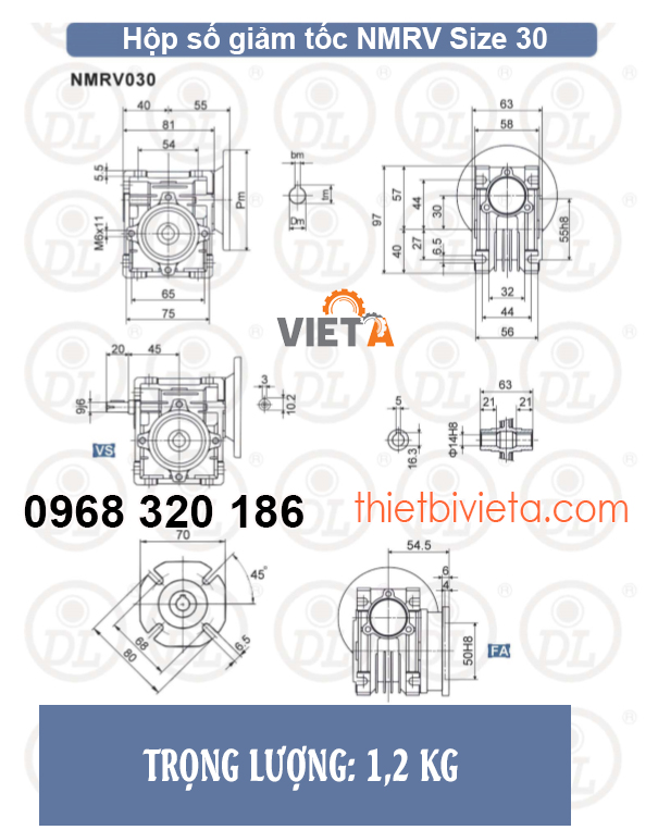 động cơ giảm tốc nmrv 30