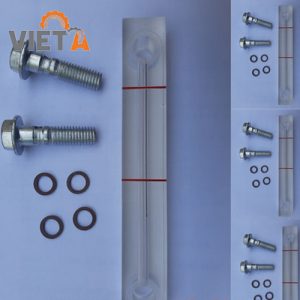 Thước thăm dầu máy nén khí khoảng cách tâm lỗ 140mm