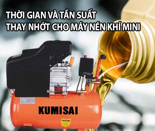 Thay nhớt máy nén khí Mini