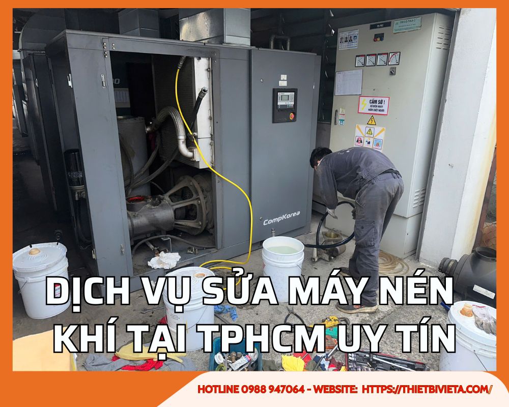 Dịch vụ sửa máy nén khí tại tphcm uy tín, giá ưu đãi