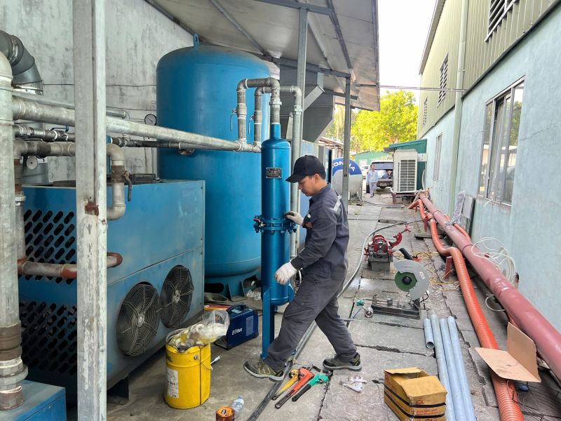 dịch vụ lắp đặt hệ thống khí nén nhà xưởng