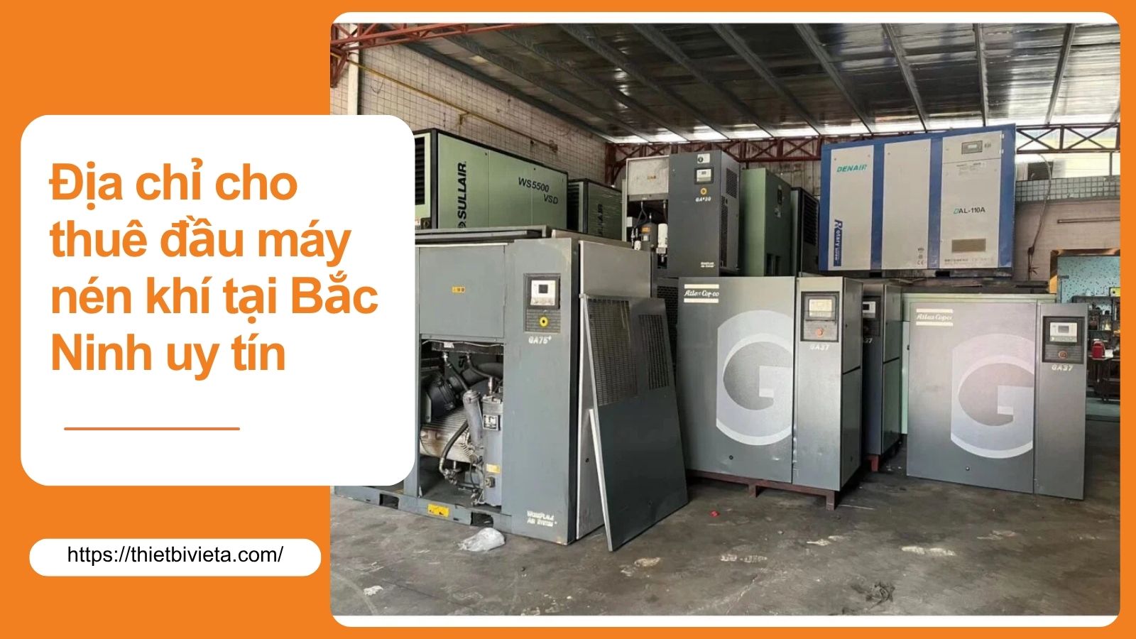Địa chỉ cho thuê đầu máy nén khí tại Bắc Ninh uy tín