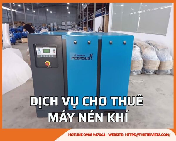 dịch vụ cho thuê máy nén khí công nghiệp, mini, trục vít