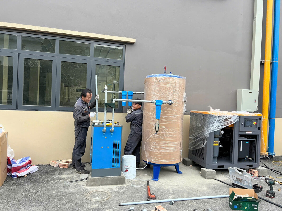 Máy sấy khí trong lắp đặt hệ thống máy nén khí