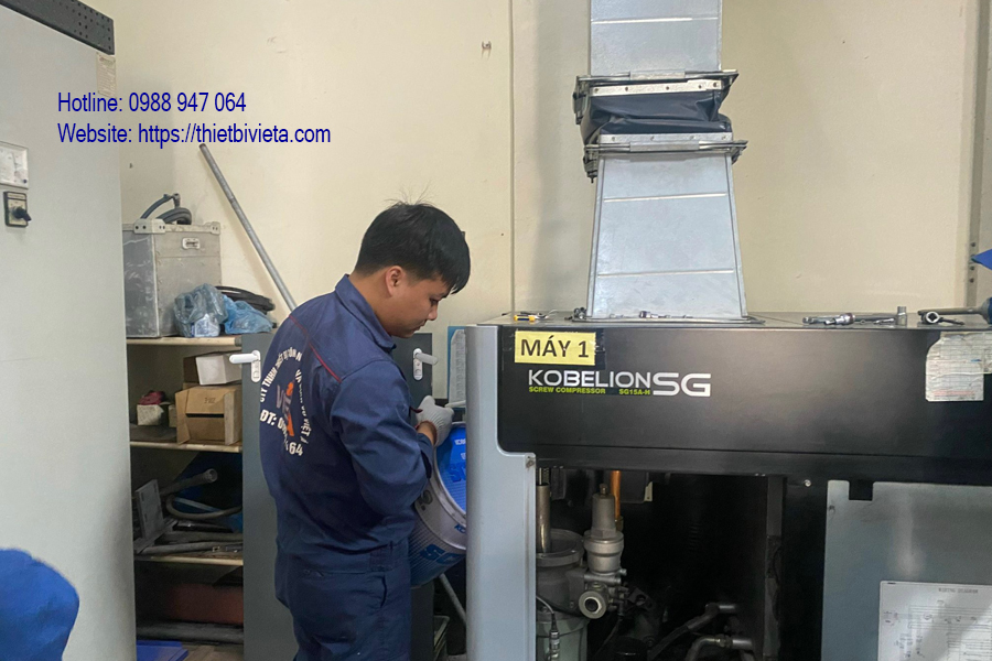 bảo dưỡng tiêu chuẩn máy nén khí Kobelco