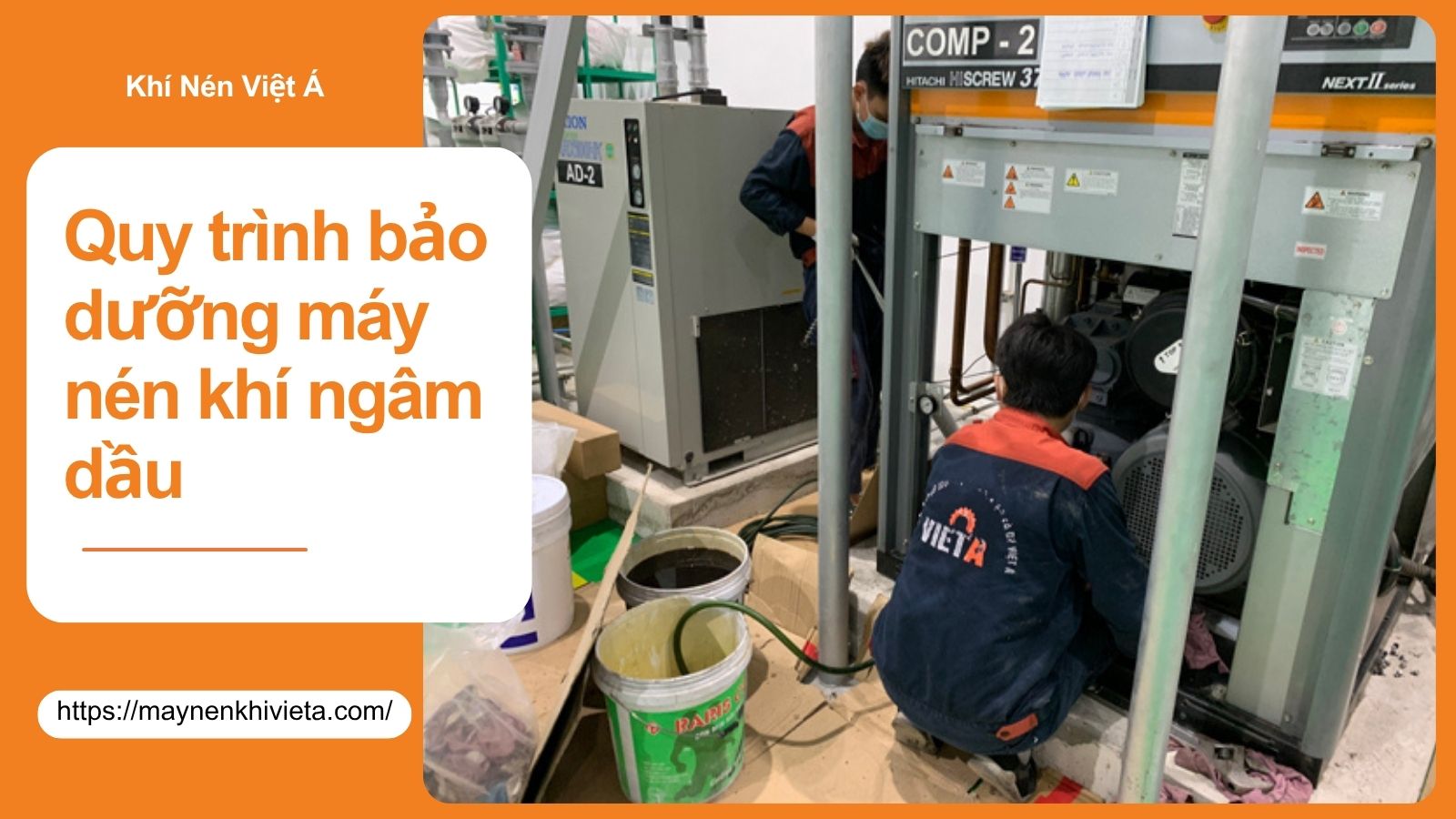 Lịch trình và quy trình bảo dưỡng máy nén khí ngâm dầu