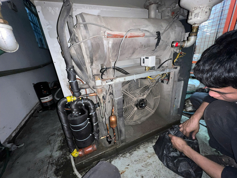 Thay-dây-curoa,-bi-động-cơ-chính-và-bi-quạt-làm-mát-cho-2-máy-hitachi-37kw