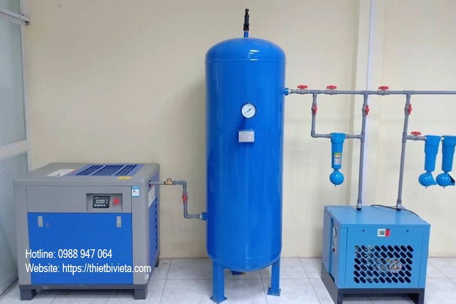 Vị trí của bình tích khí nén