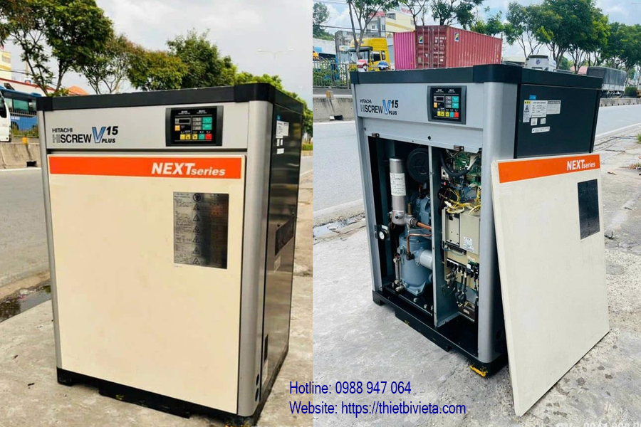 Máy nén khí trục vít có dầu Hitachi 15kW