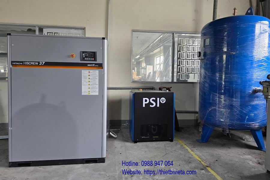Máy nén khí trục vít có dầu Hitachi 37KW