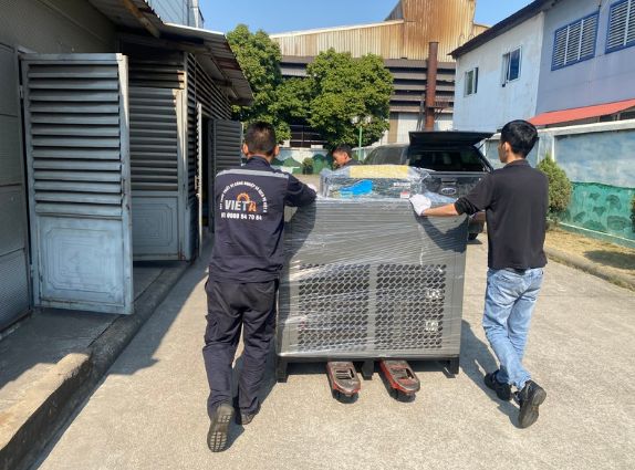Hình ảnh thi công dự án lắp đặt hệ thống khí nén
