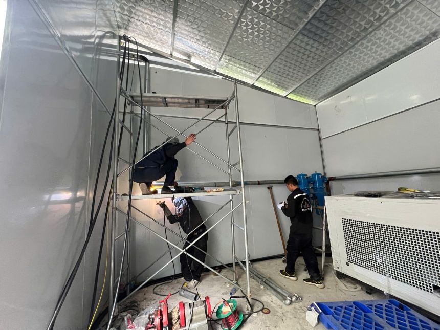 Hình ảnh thi công dự án lắp đặt hệ thống khí nén