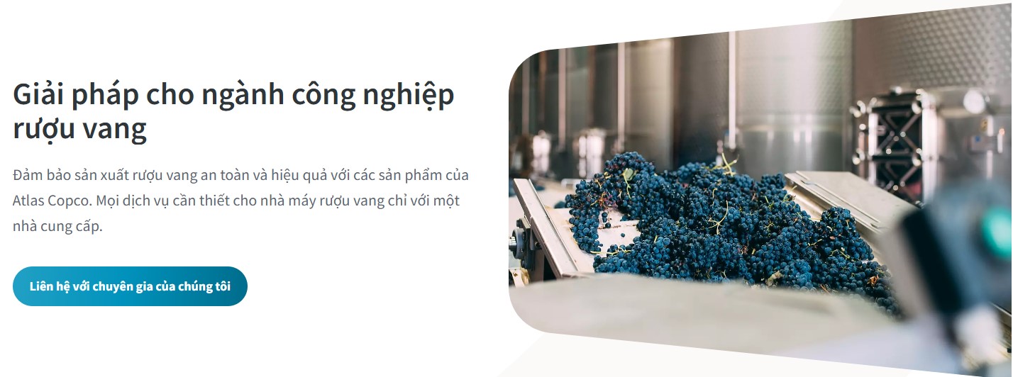 Ứng dụng máy nén khí cho ngành công nghiệp rượu vang