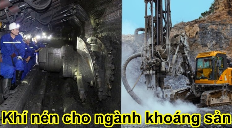 Ứng dụng máy nén khí trong ngành khai thác mỏ, khoáng sản