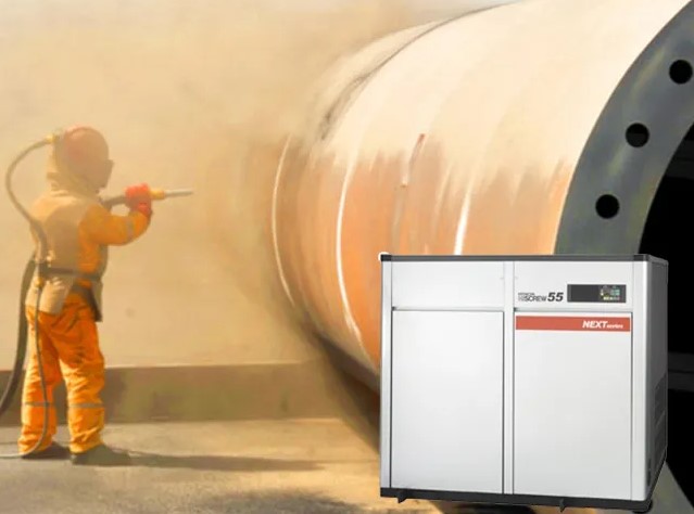 Ứng dụng máy nén khí trong phun cát