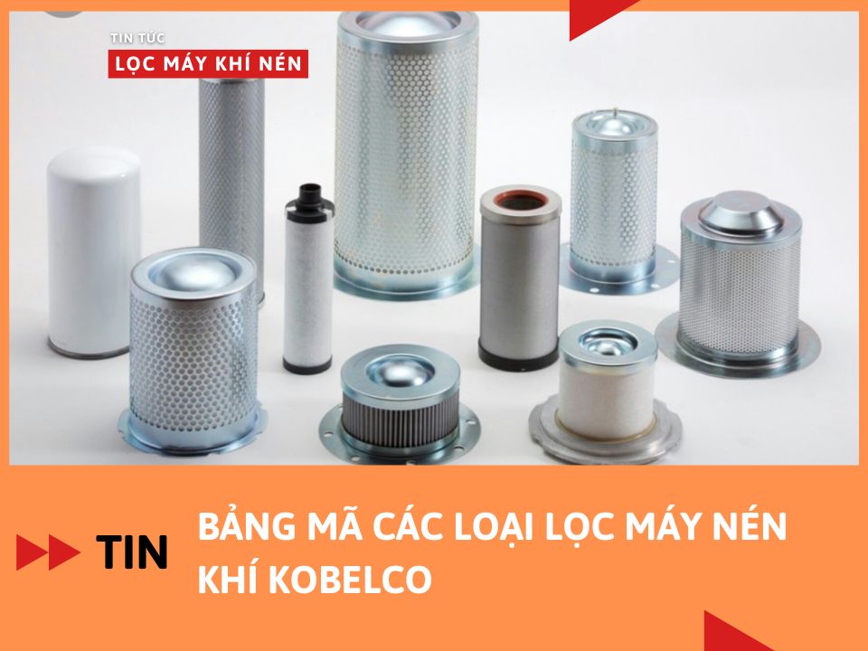 Bảng mã các loại lọc máy nén khí Kobelco