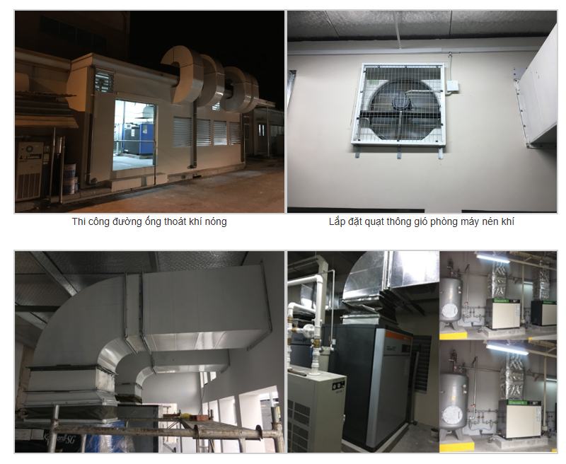 Hậu quả khi phòng máy nén khí không được thông gió hoặc hoạt động trong môi trường nhiệt độ cao