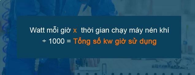 Cách tính chi phí điện năng cho hệ thống khí nén