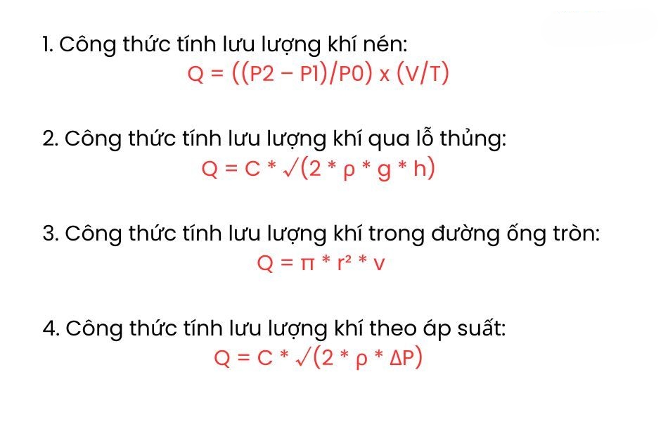 Tổng hợp công thức tính lưu lượng khí nén chính xác và dễ áp dụng