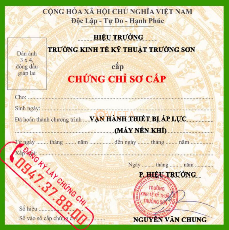 Chứng chỉ và quy định an toàn trong vận hành máy nén khí