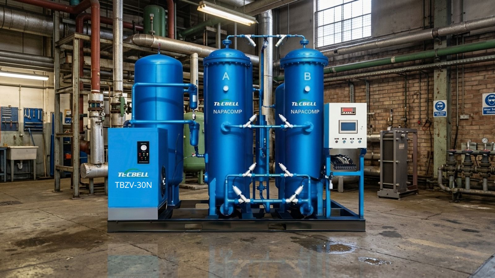 Máy tạo khí Nitơ N2 công nghiệp 16 Bar Tecbell TBZV-30N