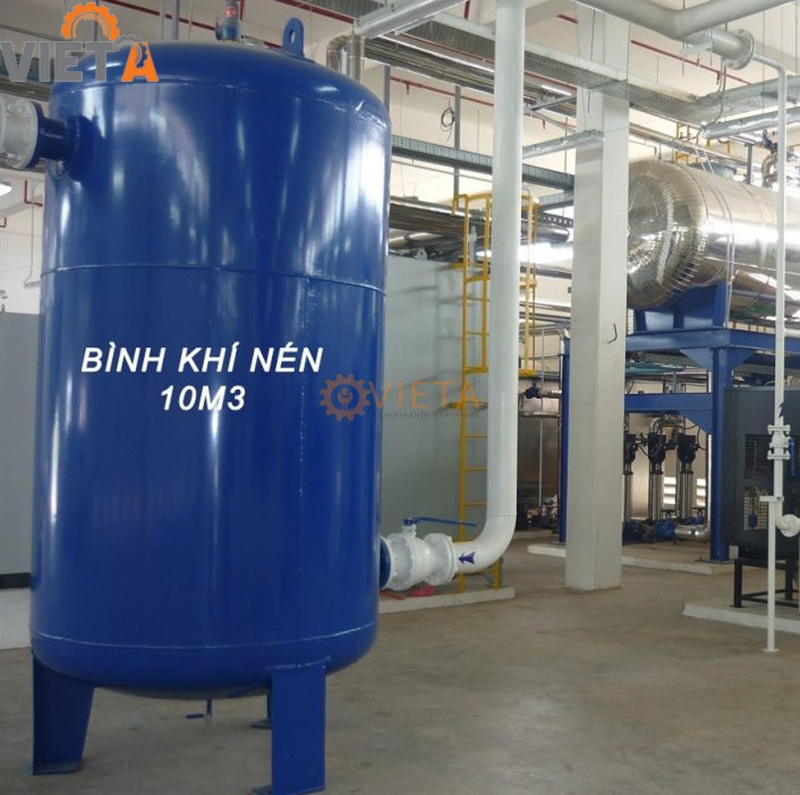 Bình chứa khí nén 10000 lít (10 m3); bình tích khí áp 10000 lít (10 m3)