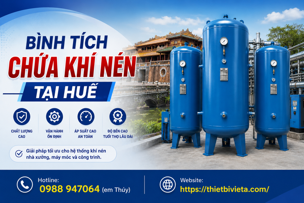 Bình tích chứa khí nén tại Huế, giá tại xưởng sản xuất