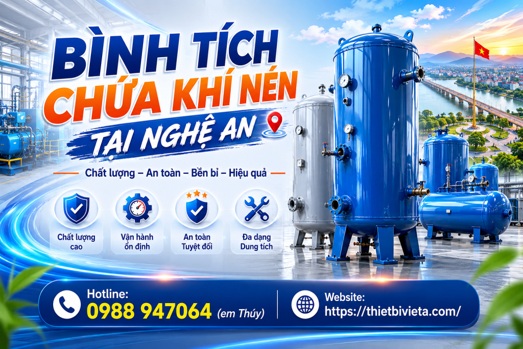 Bình tích chứa khí nén tại Nghệ An