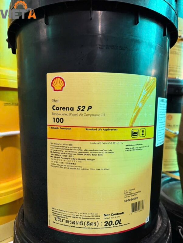 Dầu máy nén khí shell corena s2 p100