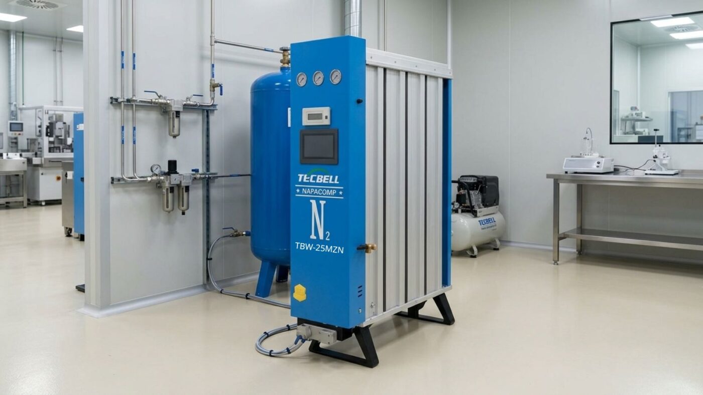 Máy tạo khí Nitơ N2 lưu lượng cao Tecbell TBW-25MZN