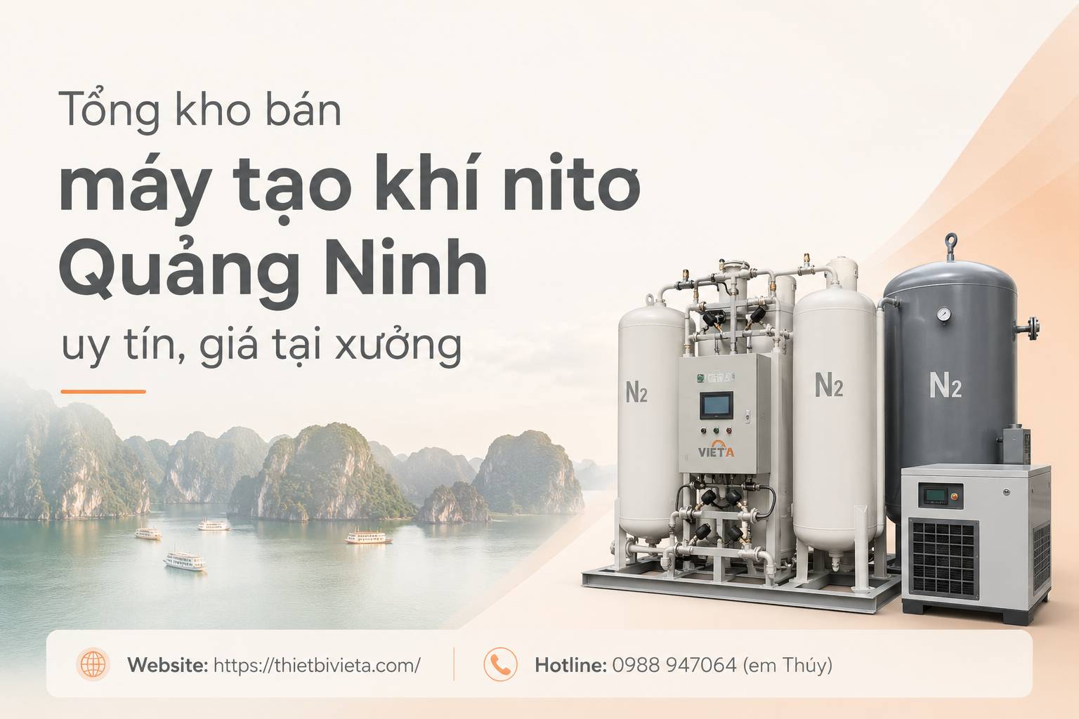 Tổng kho bán máy tạo khí nito Quảng Ninh uy tín, giá tại xưởng