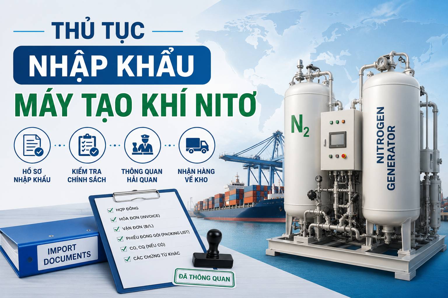 Thủ tục nhập khẩu máy tạo khí nitơ