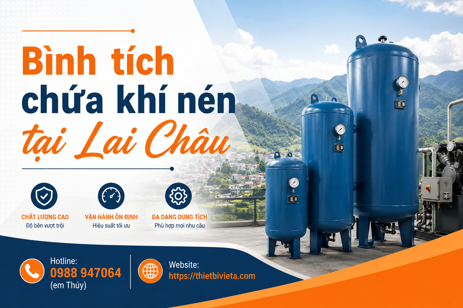 Bình tích chứa khí nén tại Lai Châu