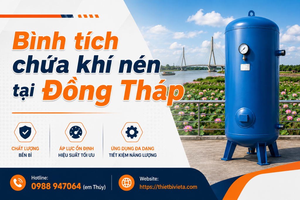 Bình tích chứa khí nén tại Đồng Tháp, giá tại xưởng sản xuất
