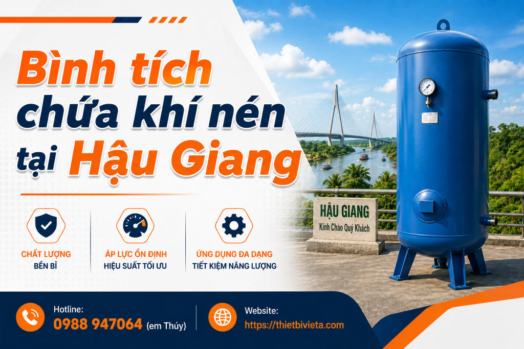 Bình tích chứa khí nén tại Hậu Giang