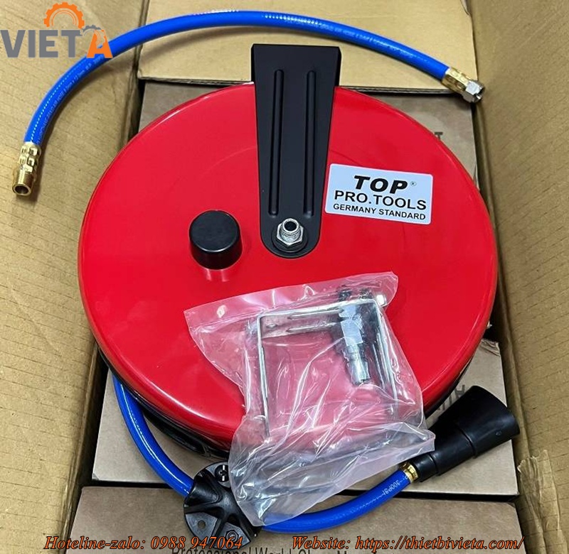 Cuộn ống hơi rút tự động 15m hộp sắt hr 708c
