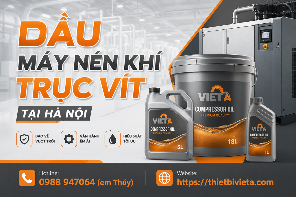 Dầu máy nén khí trục vít tại Hà Nội chính hãng, giá tốt, giao hàng nhanh