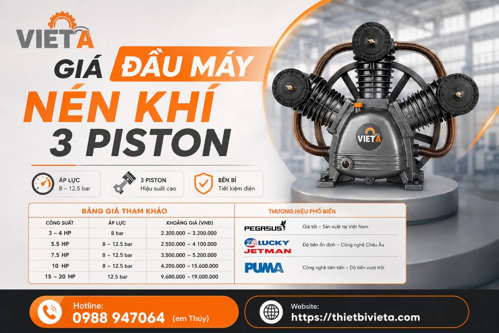 Giá đầu máy nén khí 3 piston