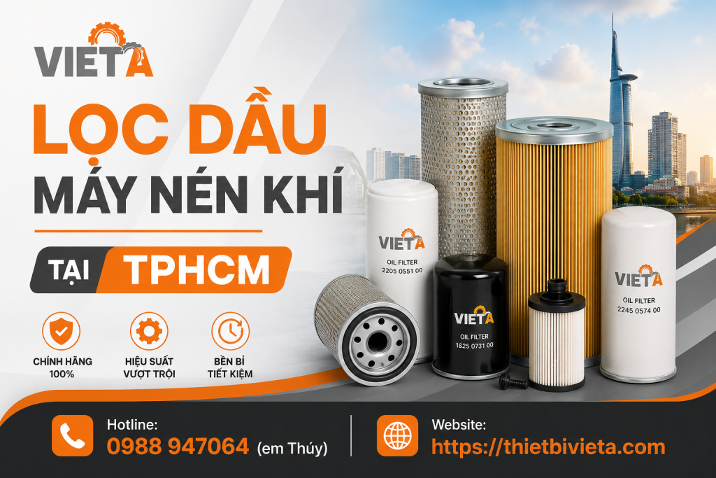 Lọc dầu máy nén khí tại TPHCM chính hãng, giá tốt, giao hàng nhanh
