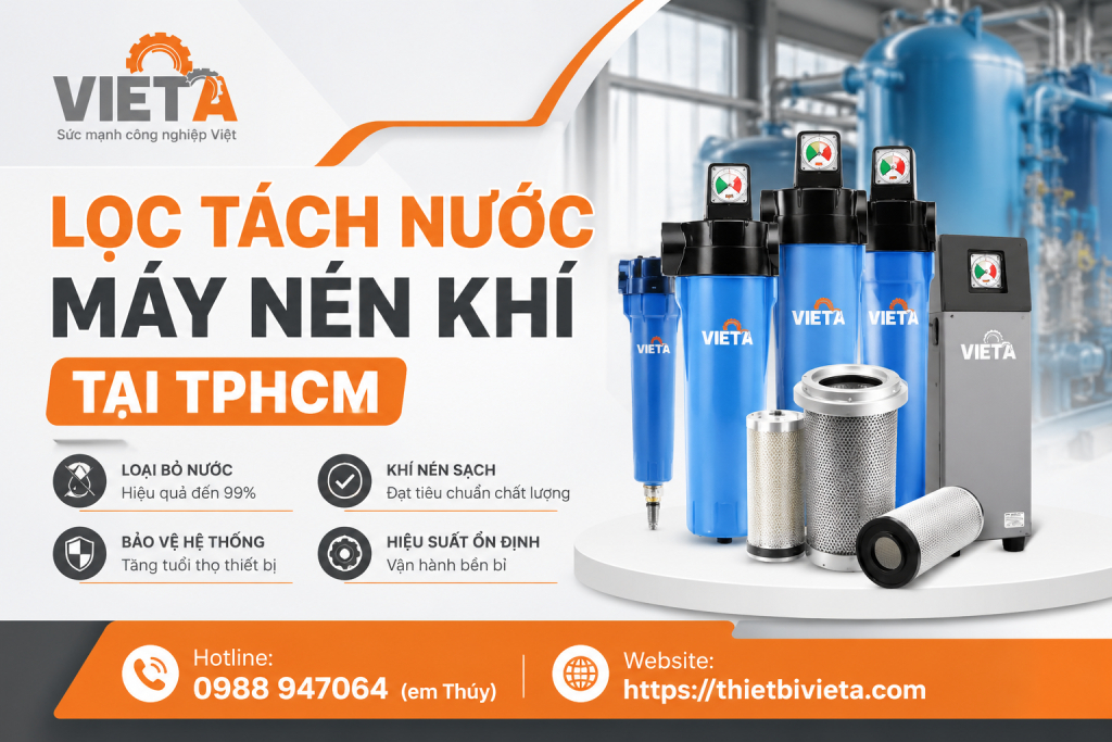 Lọc tách nước máy nén khí tại TPHCM