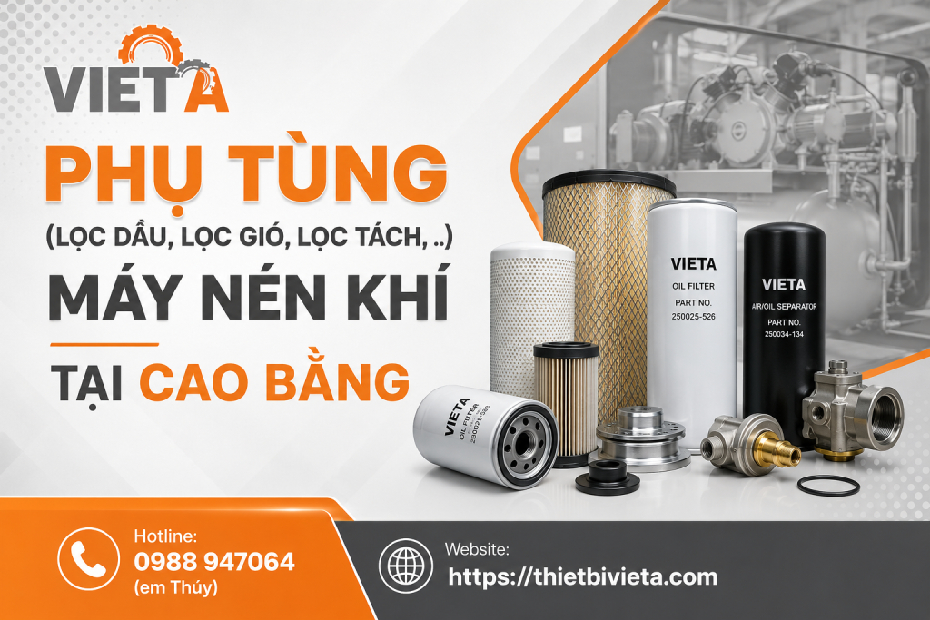 Tổng kho bán phụ tùng (lọc dầu, lọc gió, lọc tách,..) máy nén khí tại Cao Bằng chính hãng