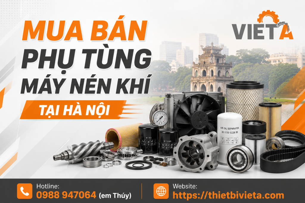 Mua bán phụ tùng máy nén khí tại Hà Nội uy tín tại tổng kho