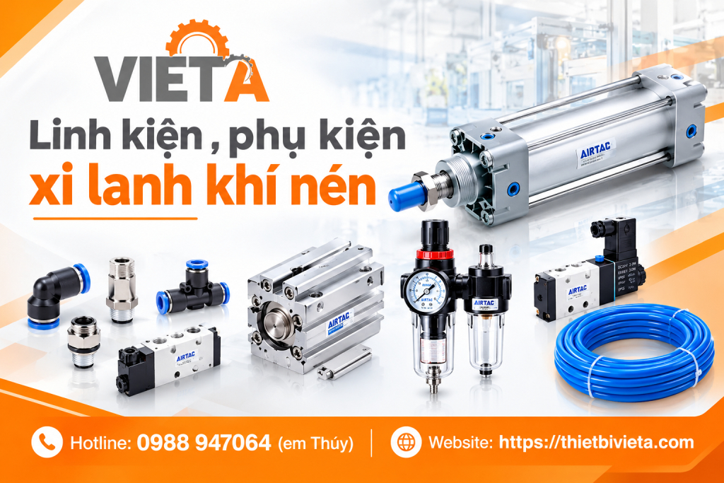 Linh kiện, phụ kiện xi lanh khí nén Chính Hãng, Hàng Sẵn Kho Tại Hà Nội, TPHCM ship toàn quốc