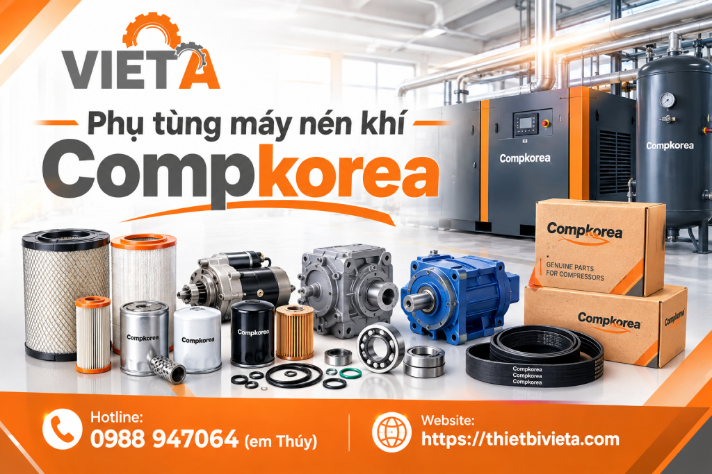 Phụ tùng máy nén khí Compkorea Chính Hãng, Hàng Sẵn Kho Tại Hà Nội, TPHCM ship toàn quốc