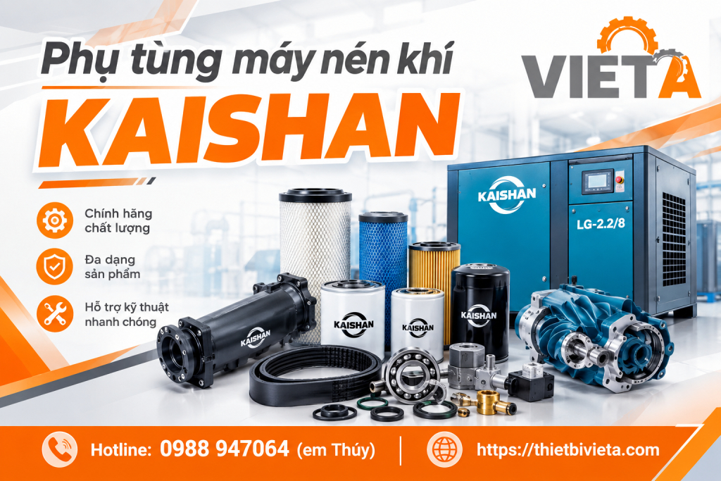 Phụ tùng máy nén khí Kaishan Chính Hãng, Hàng Sẵn Kho Tại Tổng Kho Thiết Bị Việt Á