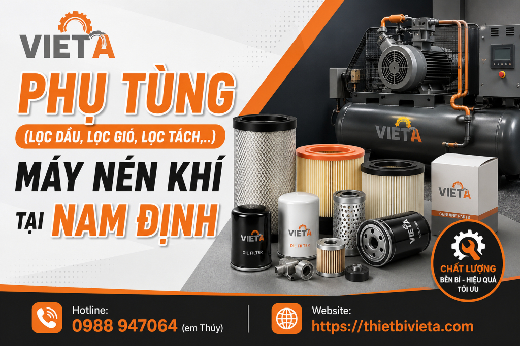 phụ tùng (lọc dầu, lọc gió, lọc tách,..) máy nén khí tại Nam Định