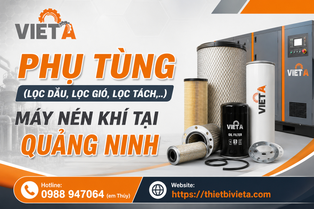 phụ tùng (lọc dầu, lọc gió, lọc tách,..) máy nén khí tại Quảng Ninh